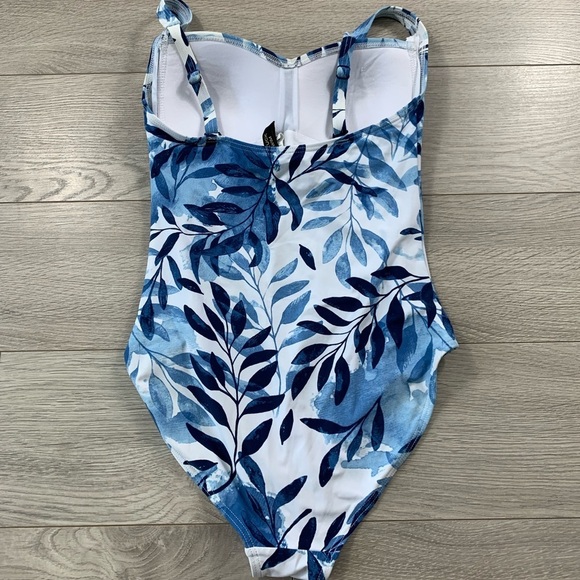 Niptuck One Piece Blue Pattern Swimsuit - Picture 3 of 9